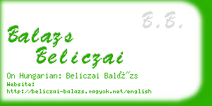 balazs beliczai business card